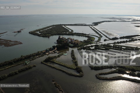 VENEZIA 11/10/10- FOTO AEREE DELLE BARENE DELLA LAGUNA SUD VALLE DA PESCA VALLE ZAPPA ©Graziano Arici/Rosebud2 CONSORZIO VENEZIA NUOVA LAGUNA BARENA VALLE DA PESCA