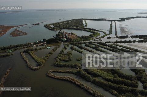 VENEZIA 11/10/10- FOTO AEREE DELLE BARENE DELLA LAGUNA SUD VALLE DA PESCA VALLE ZAPPA ©Graziano Arici/Rosebud2 CONSORZIO VENEZIA NUOVA LAGUNA BARENA VALLE DA PESCA