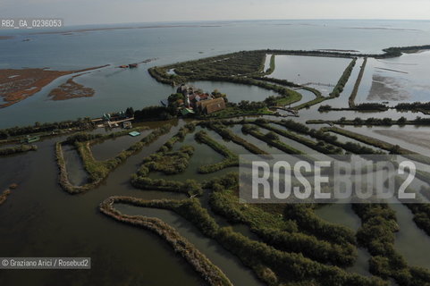 VENEZIA 11/10/10- FOTO AEREE DELLE BARENE DELLA LAGUNA SUD VALLE DA PESCA VALLE ZAPPA ©Graziano Arici/Rosebud2 CONSORZIO VENEZIA NUOVA LAGUNA BARENA VALLE DA PESCA