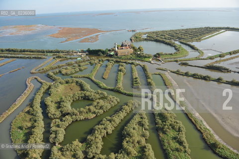VENEZIA 11/10/10- FOTO AEREE DELLE BARENE DELLA LAGUNA SUD VALLE DA PESCA VALLE ZAPPA ©Graziano Arici/Rosebud2 CONSORZIO VENEZIA NUOVA LAGUNA BARENA VALLE DA PESCA
