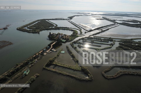 VENEZIA 11/10/10- FOTO AEREE DELLE BARENE DELLA LAGUNA SUD VALLE DA PESCA VALLE ZAPPA ©Graziano Arici/Rosebud2 CONSORZIO VENEZIA NUOVA LAGUNA BARENA VALLE DA PESCA