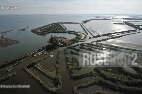 VENEZIA 11/10/10- FOTO AEREE DELLE BARENE DELLA LAGUNA SUD VALLE DA PESCA VALLE ZAPPA ©Graziano Arici/Rosebud2 CONSORZIO VENEZIA NUOVA LAGUNA BARENA VALLE DA PESCA