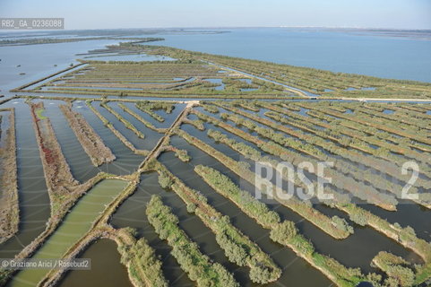 VENEZIA 11/10/10- FOTO AEREE DELLE BARENE DELLA LAGUNA SUD VALLE DA PESCA VALLE ZAPPA ©Graziano Arici/Rosebud2 CONSORZIO VENEZIA NUOVA LAGUNA BARENA VALLE DA PESCA