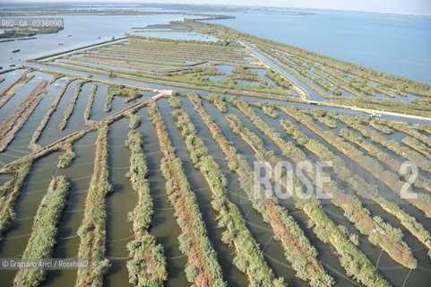 VENEZIA 11/10/10- FOTO AEREE DELLE BARENE DELLA LAGUNA SUD VALLE DA PESCA VALLE ZAPPA ©Graziano Arici/Rosebud2 CONSORZIO VENEZIA NUOVA LAGUNA BARENA VALLE DA PESCA