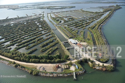 VENEZIA 11/10/10- FOTO AEREE DELLE BARENE DELLA LAGUNA SUD VALLE DA PESCA VALLE ZAPPA ©Graziano Arici/Rosebud2 CONSORZIO VENEZIA NUOVA LAGUNA BARENA VALLE DA PESCA