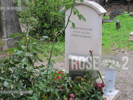 Venice october 2010 - Monumental cemetery in Venice: grave of the poet Joseph Brodskij  ©Graziano Arici/Rosebud2