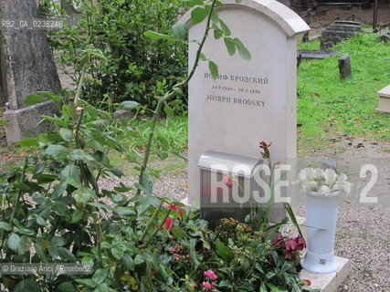 Venice october 2010 - Monumental cemetery in Venice: grave of the poet Joseph Brodskij  ©Graziano Arici/Rosebud2