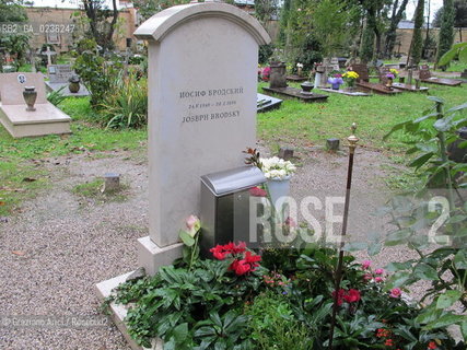 Venice october 2010 - Monumental cemetery in Venice: grave of the poet Joseph Brodskij  ©Graziano Arici/Rosebud2