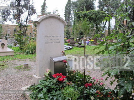 Venice october 2010 - Monumental cemetery in Venice: grave of the poet Joseph Brodskij  ©Graziano Arici/Rosebud2