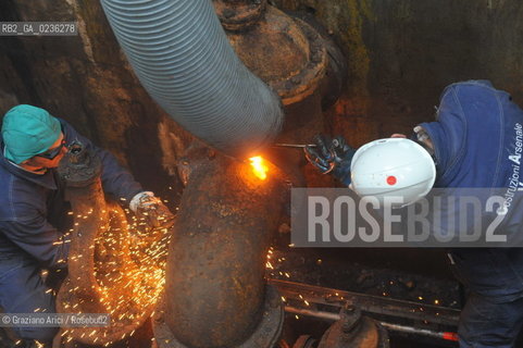 VENEZIA ARSENALE 11/11/10 LAVORI DI RISTRUTTURAZIONE DELLARSENALE DI VENEZIA EDIFICIO 88 E POMPE ©Graziano Arici/Rosebud2   CONSORZIO VENEZIA NUOVA