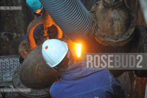 VENEZIA ARSENALE 11/11/10 LAVORI DI RISTRUTTURAZIONE DELLARSENALE DI VENEZIA EDIFICIO 88 E POMPE ©Graziano Arici/Rosebud2   CONSORZIO VENEZIA NUOVA