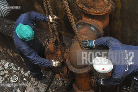 VENEZIA ARSENALE 11/11/10 LAVORI DI RISTRUTTURAZIONE DELLARSENALE DI VENEZIA EDIFICIO 88 E POMPE ©Graziano Arici/Rosebud2   CONSORZIO VENEZIA NUOVA