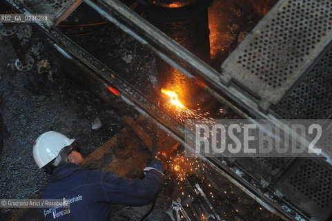 VENEZIA ARSENALE 11/11/10 LAVORI DI RISTRUTTURAZIONE DELLARSENALE DI VENEZIA EDIFICIO 88 E POMPE ©Graziano Arici/Rosebud2   CONSORZIO VENEZIA NUOVA