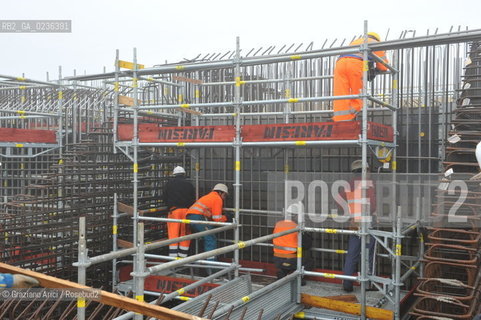 Venezia 9/12/10 - LAVORI IN CORSO ALLA BOCCA DI PORTO DI MALAMOCCO ©Graziano Arici/Rosebud2 CONSORZIO VENEZIA NUOVA