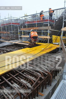 Venezia 9/12/10 - LAVORI IN CORSO ALLA BOCCA DI PORTO DI MALAMOCCO ©Graziano Arici/Rosebud2 CONSORZIO VENEZIA NUOVA