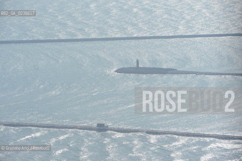 VENEZIA 1/2/11 - FOTO AEREE BOCCA DI MALAMOCCO DIGHE ©Graziano Arici/Rosebud2