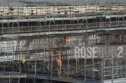 VENEZIA 1/2/11 - LAVORI IN CORSO ALLA BOCCA DI PORTO DI CHIOGGIA ©Graziano Arici/Rosebud2 CONSORZIO VENEZIA NUOVA