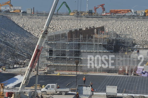 VENEZIA 1/2/11 - LAVORI IN CORSO ALLA BOCCA DI PORTO DI CHIOGGIA ©Graziano Arici/Rosebud2 CONSORZIO VENEZIA NUOVA