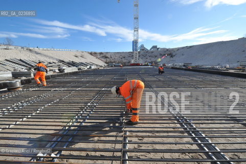 VENEZIA 3/2/11 - LAVORI IN CORSO ALLA BOCCA DI PORTO DI LIDO LATO TREPORTI ©Graziano Arici/Rosebud2 CONSORZIO VENEZIA NUOVA