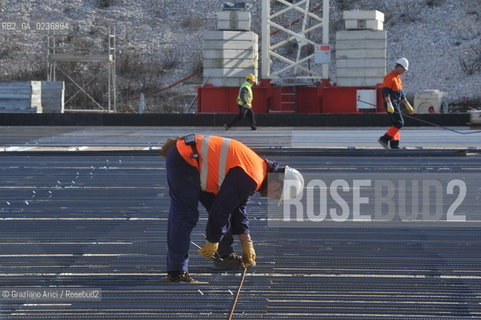 VENEZIA 3/2/11 - LAVORI IN CORSO ALLA BOCCA DI PORTO DI LIDO LATO TREPORTI ©Graziano Arici/Rosebud2 CONSORZIO VENEZIA NUOVA