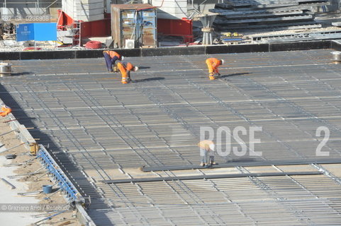 VENEZIA 3/2/11 - LAVORI IN CORSO ALLA BOCCA DI PORTO DI LIDO LATO TREPORTI ©Graziano Arici/Rosebud2 CONSORZIO VENEZIA NUOVA