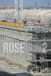 VENEZIA 3/2/11 - LAVORI IN CORSO ALLA BOCCA DI PORTO DI LIDO LATO TREPORTI ©Graziano Arici/Rosebud2 CONSORZIO VENEZIA NUOVA