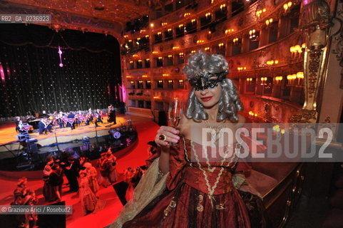 Venice 5/02/2011 - The Great Ball Party at The Gran Teatro La Fenice Theater  Gran Ballo della Cavalchina during the Carnival carnevale ©Graziano Arici/Rosebud2