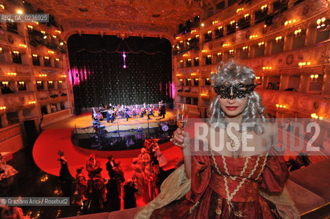 Venice 5/02/2011 - The Great Ball Party at The Gran Teatro La Fenice Theater  Gran Ballo della Cavalchina during the Carnival carnevale ©Graziano Arici/Rosebud2