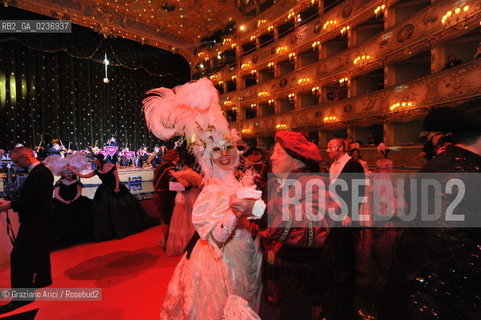 Venice 5/02/2011 - The Great Ball Party at The Gran Teatro La Fenice Theater  Gran Ballo della Cavalchina during the Carnival carnevale ©Graziano Arici/Rosebud2
