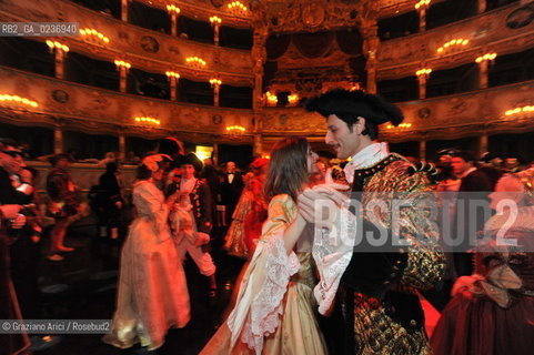 Venice 5/02/2011 - The Great Ball Party at The Gran Teatro La Fenice Theater  Gran Ballo della Cavalchina during the Carnival carnevale ©Graziano Arici/Rosebud2