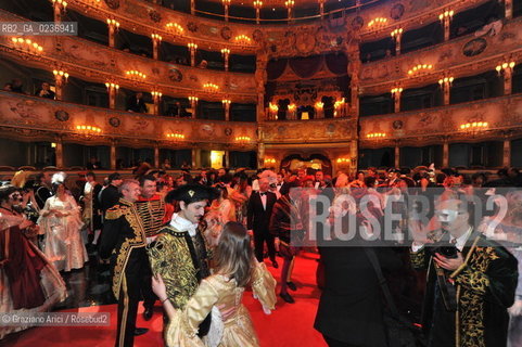 Venice 5/02/2011 - The Great Ball Party at The Gran Teatro La Fenice Theater  Gran Ballo della Cavalchina during the Carnival carnevale ©Graziano Arici/Rosebud2