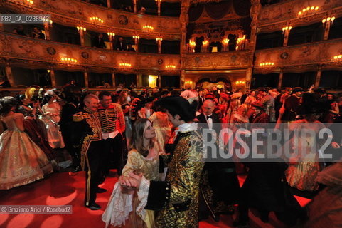 Venice 5/02/2011 - The Great Ball Party at The Gran Teatro La Fenice Theater  Gran Ballo della Cavalchina during the Carnival carnevale ©Graziano Arici/Rosebud2