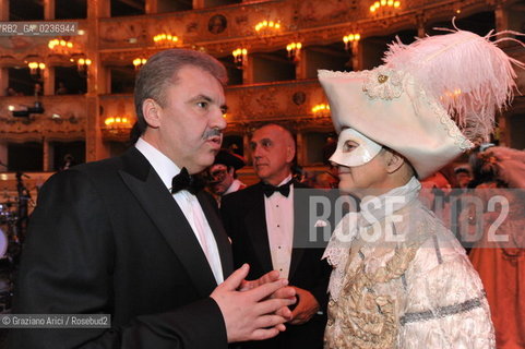 Venice 5/02/2011 - The Great Ball Party at The Gran Teatro La Fenice Theater  Gran Ballo della Cavalchina during the Carnival: the President of Venice Football Club Yuri Korablin carnevale ©Graziano Arici/Rosebud2