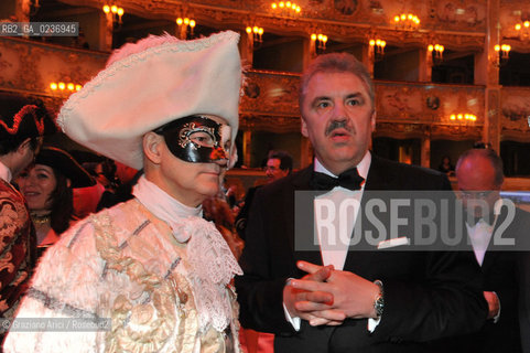 Venice 5/02/2011 - The Great Ball Party at The Gran Teatro La Fenice Theater  Gran Ballo della Cavalchina during the Carnival: the President of Venice Football Club Yuri Korablin carnevale ©Graziano Arici/Rosebud2