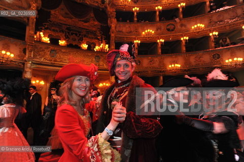 Venice 5/02/2011 - The Great Ball Party at The Gran Teatro La Fenice Theater  Gran Ballo della Cavalchina during the Carnival carnevale ©Graziano Arici/Rosebud2