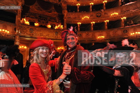 Venice 5/02/2011 - The Great Ball Party at The Gran Teatro La Fenice Theater  Gran Ballo della Cavalchina during the Carnival carnevale ©Graziano Arici/Rosebud2