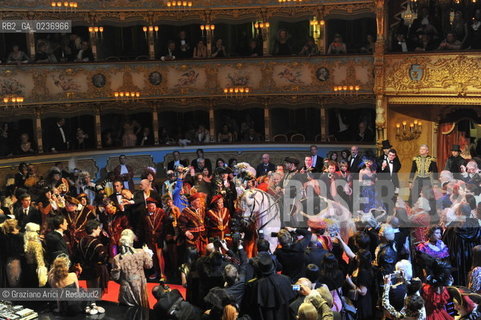 Venice 5/02/2011 - The Great Ball Party at The Gran Teatro La Fenice Theater  Gran Ballo della Cavalchina during the Carnival carnevale ©Graziano Arici/Rosebud2