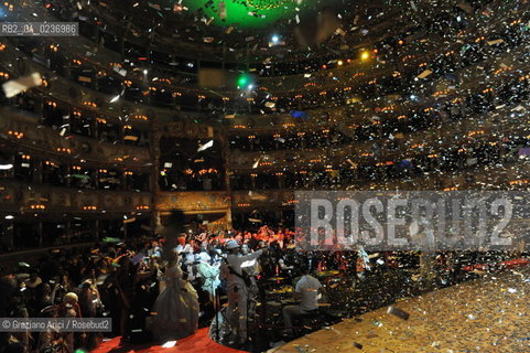 Venice 5/02/2011 - The Great Ball Party at The Gran Teatro La Fenice Theater  Gran Ballo della Cavalchina during the Carnival carnevale ©Graziano Arici/Rosebud2
