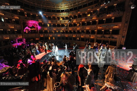 Venice 5/02/2011 - The Great Ball Party at The Gran Teatro La Fenice Theater  Gran Ballo della Cavalchina during the Carnival carnevale ©Graziano Arici/Rosebud2