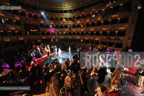 Venice 5/02/2011 - The Great Ball Party at The Gran Teatro La Fenice Theater  Gran Ballo della Cavalchina during the Carnival carnevale ©Graziano Arici/Rosebud2