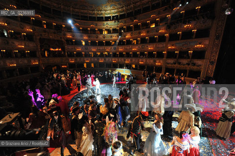 Venice 5/02/2011 - The Great Ball Party at The Gran Teatro La Fenice Theater  Gran Ballo della Cavalchina during the Carnival carnevale ©Graziano Arici/Rosebud2