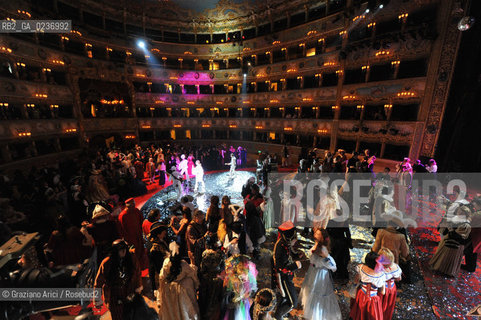 Venice 5/02/2011 - The Great Ball Party at The Gran Teatro La Fenice Theater  Gran Ballo della Cavalchina during the Carnival carnevale ©Graziano Arici/Rosebud2