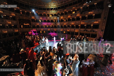 Venice 5/02/2011 - The Great Ball Party at The Gran Teatro La Fenice Theater  Gran Ballo della Cavalchina during the Carnival carnevale ©Graziano Arici/Rosebud2