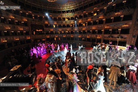 Venice 5/02/2011 - The Great Ball Party at The Gran Teatro La Fenice Theater  Gran Ballo della Cavalchina during the Carnival carnevale ©Graziano Arici/Rosebud2