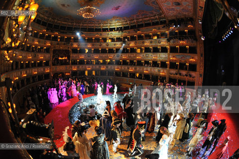 Venice 5/02/2011 - The Great Ball Party at The Gran Teatro La Fenice Theater  Gran Ballo della Cavalchina during the Carnival carnevale ©Graziano Arici/Rosebud2