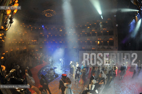 Venice 5/02/2011 - The Great Ball Party at The Gran Teatro La Fenice Theater  Gran Ballo della Cavalchina during the Carnival carnevale ©Graziano Arici/Rosebud2