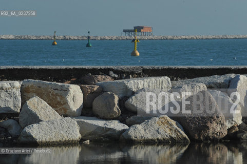 VENEZIA 1/2/11 - LAVORI IN CORSO ALLA BOCCA DI PORTO DI CHIOGGIA ©Graziano Arici/Rosebud2 CONSORZIO VENEZIA NUOVA
