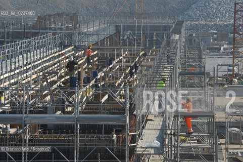 VENEZIA 1/2/11 - LAVORI IN CORSO ALLA BOCCA DI PORTO DI CHIOGGIA ©Graziano Arici/Rosebud2 CONSORZIO VENEZIA NUOVA