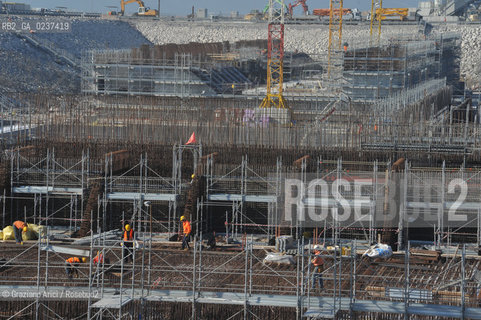 VENEZIA 1/2/11 - LAVORI IN CORSO ALLA BOCCA DI PORTO DI CHIOGGIA ©Graziano Arici/Rosebud2 CONSORZIO VENEZIA NUOVA