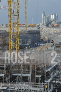 VENEZIA 1/2/11 - LAVORI IN CORSO ALLA BOCCA DI PORTO DI CHIOGGIA ©Graziano Arici/Rosebud2 CONSORZIO VENEZIA NUOVA